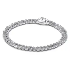 PANDORA - Brazalete Cadena Cubana Pavé Mujer