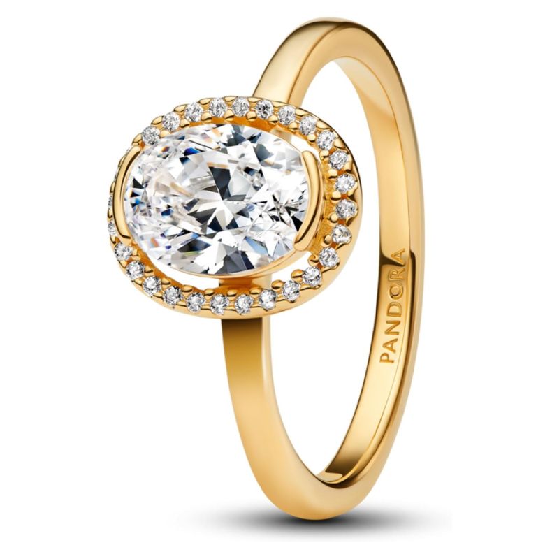 PANDORA - Anillo Halo Ovalado Brillante Mujer Pandora