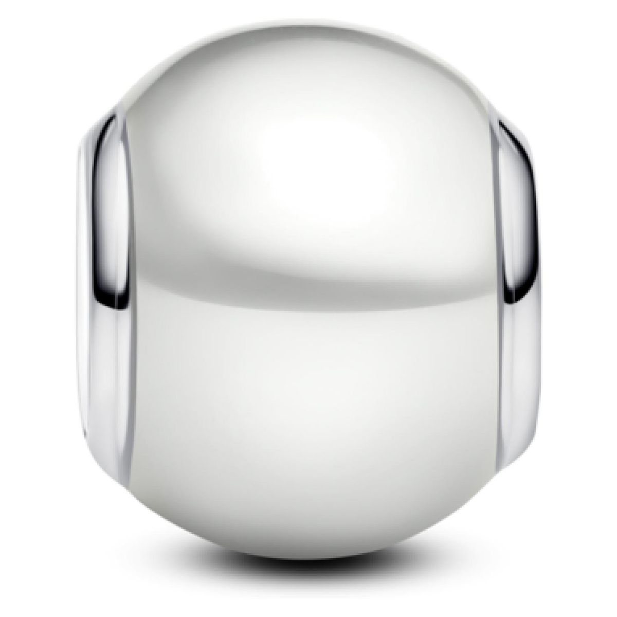 PANDORA - Charm Blanco Redondo Mujer Pandora