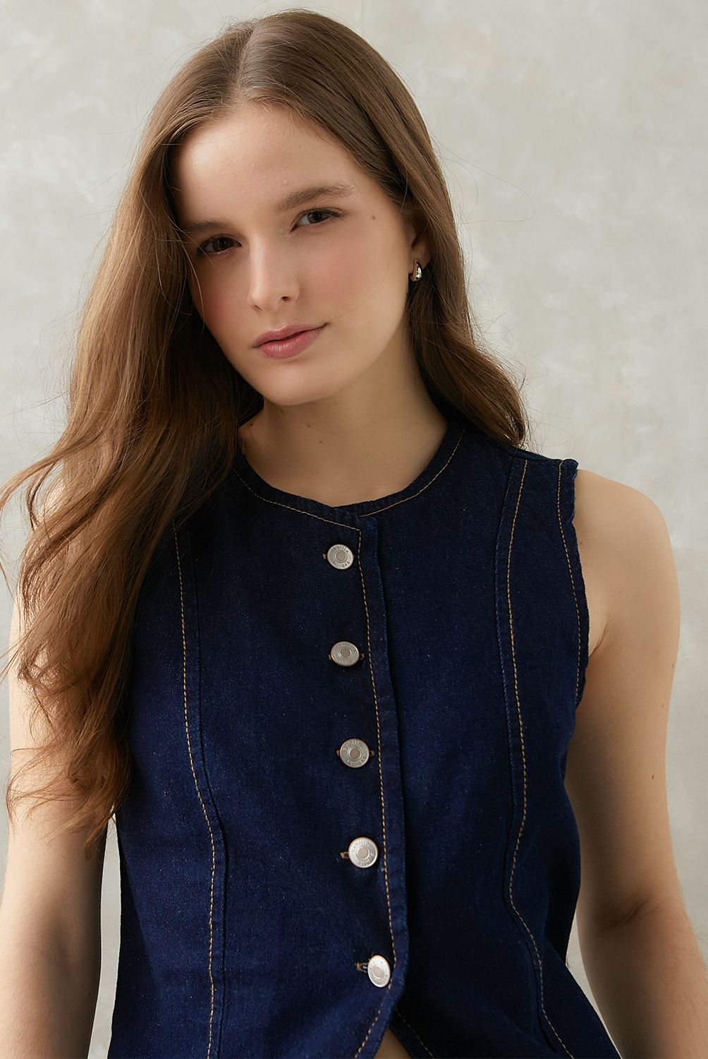 SYBILLA - Chaqueta de Jeans sin Mangas Sybilla Mujer Algodón