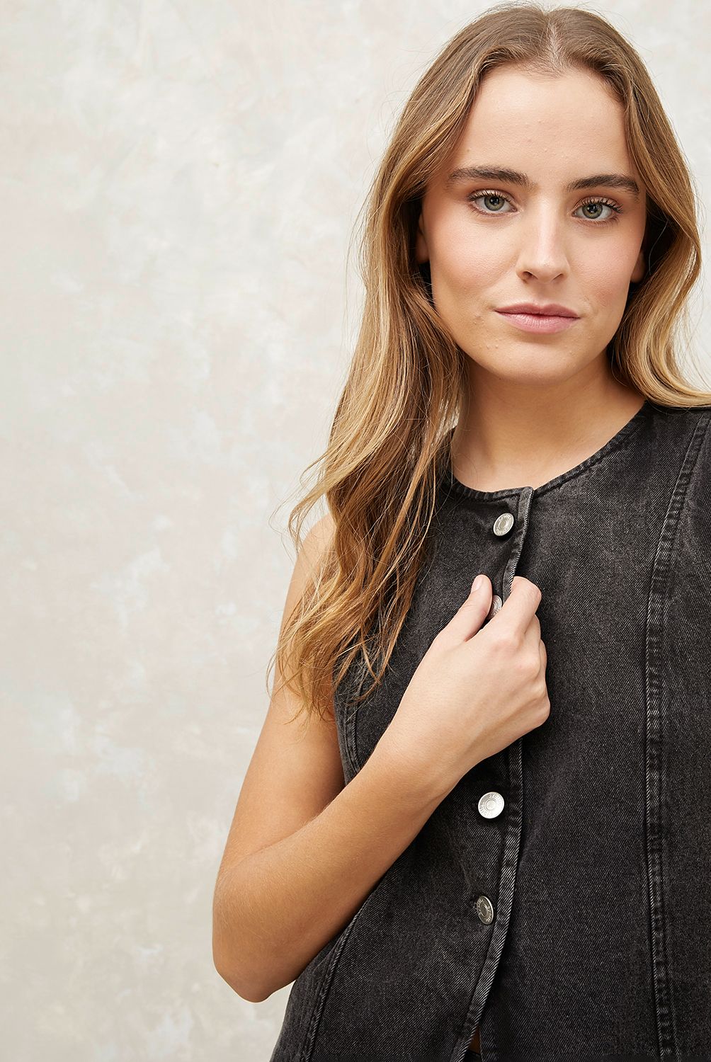 SYBILLA - Chaqueta de Jeans sin Mangas Sybilla Mujer Algodón