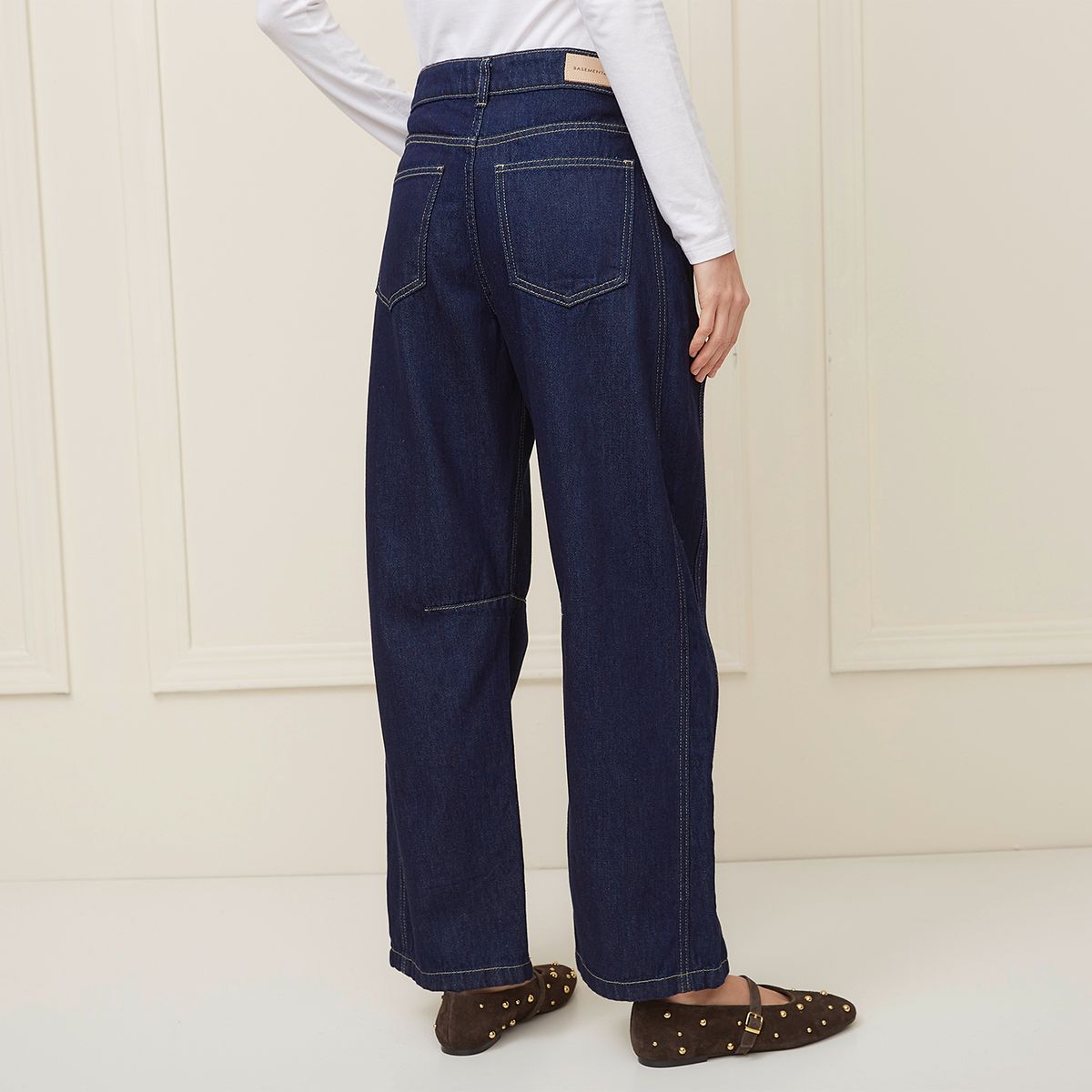 BASEMENT - Jeans Balloon Tiro Medio Mujer Basement