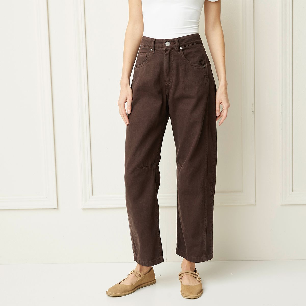 BASEMENT - Jeans Balloon Tiro Medio Mujer Basement