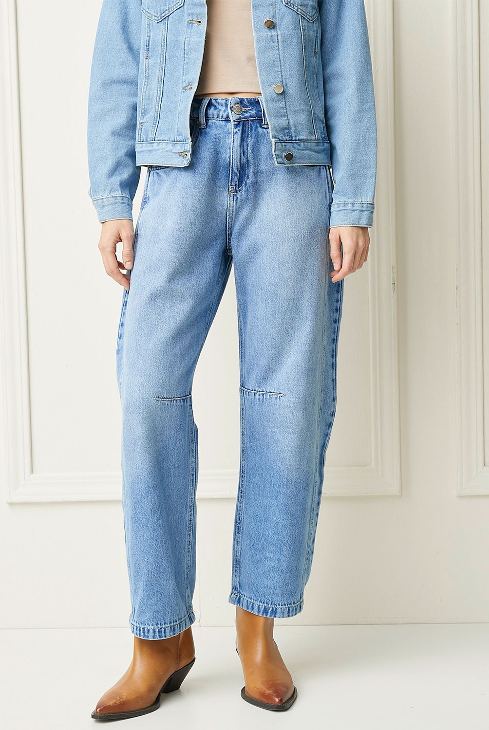 BASEMENT - Jeans Balloon Tiro Medio Mujer Basement