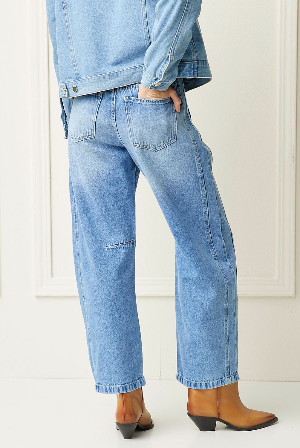 BASEMENT - Jeans Balloon Tiro Medio Mujer Basement