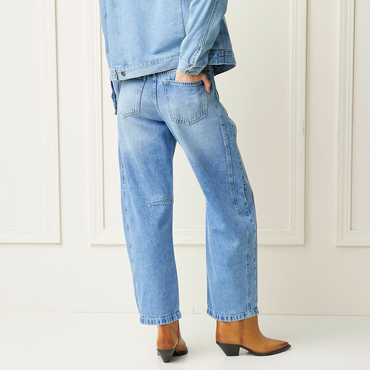 BASEMENT - Jeans Balloon Tiro Medio Mujer Basement