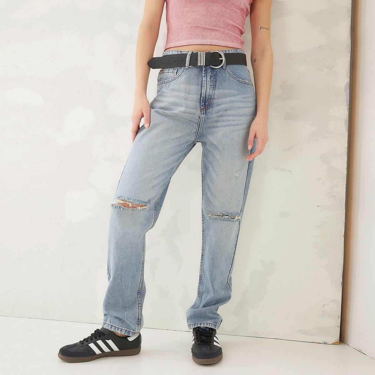 AMERICANINO - Jeans Mom Tiro Alto Mujer Americanino
