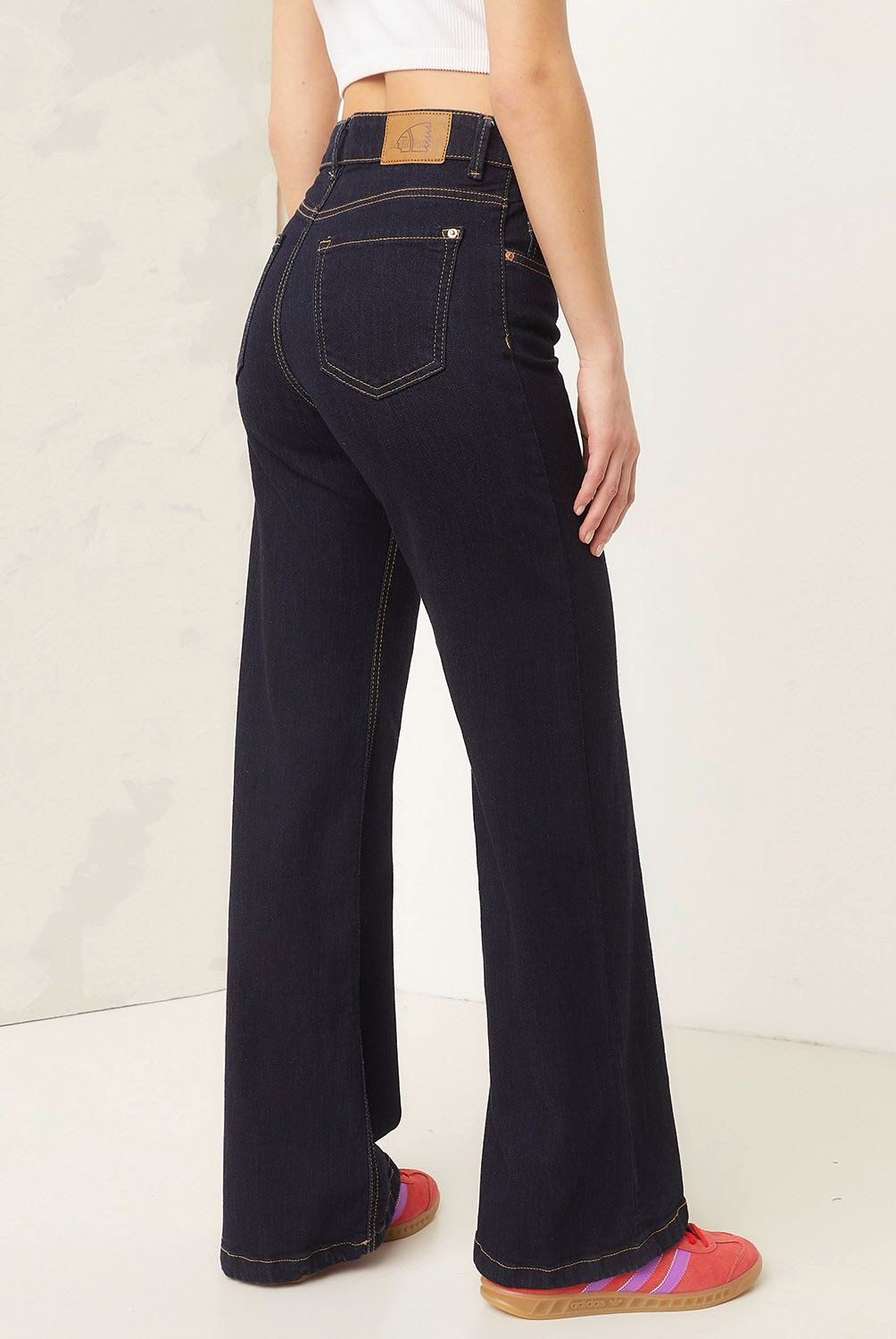 AMERICANINO - Jeans Americanino Tiro Alto Wide Leg Mujer Algodón