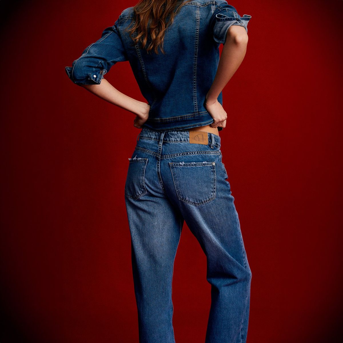 AMERICANINO - Jeans Straight Tiro Alto Americanino Mujer Algodón