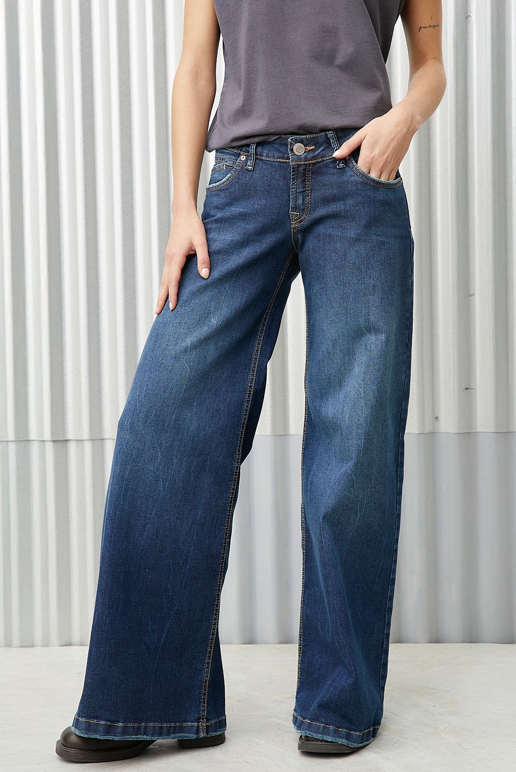 AMERICANINO - Jeans Wide Leg Mujer Americanino