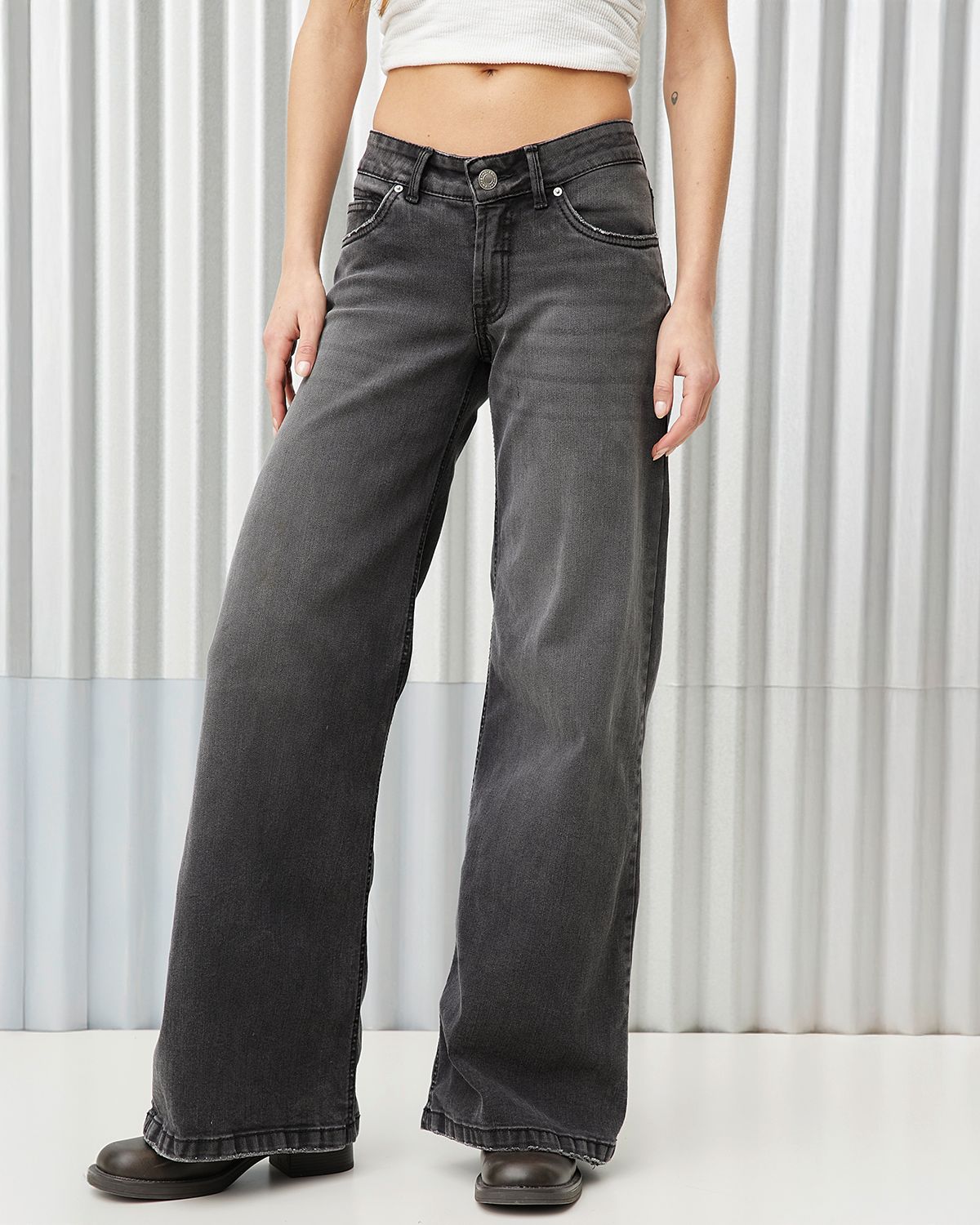 Mezclilla Pantalones Low Rise Mujer Low Rise Baggy Mom Jeans Negro