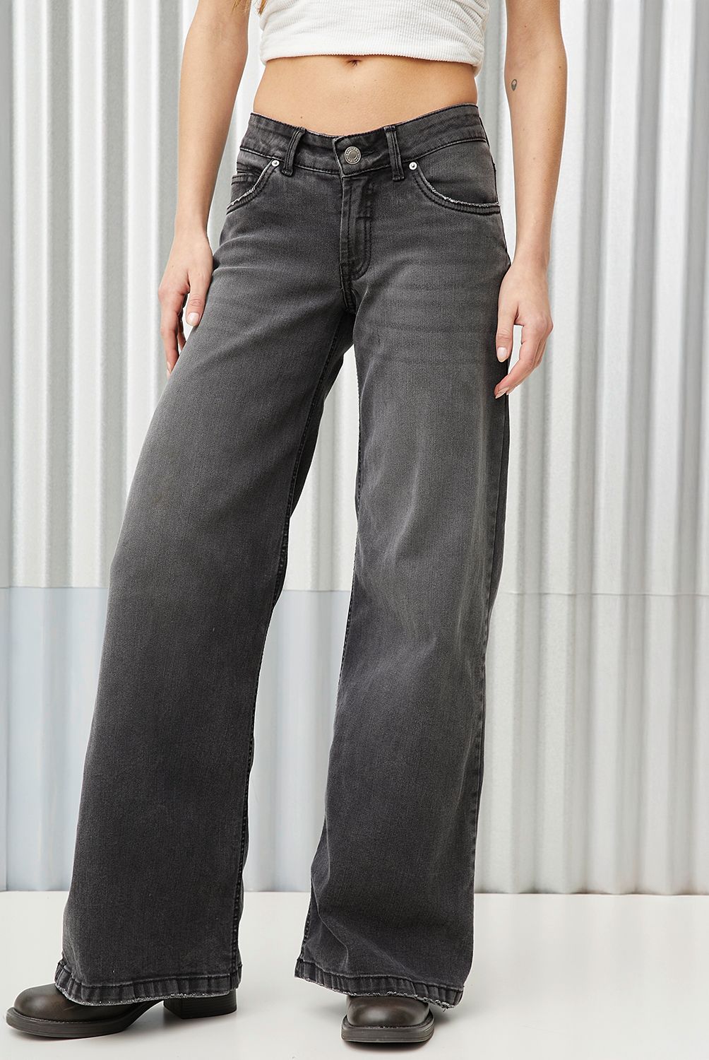 AMERICANINO - Jeans Wide Leg Tiro Bajo Mujer Americanino
