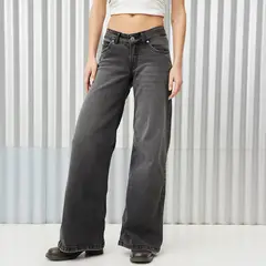 AMERICANINO - Jeans Wide Leg Tiro Bajo Mujer