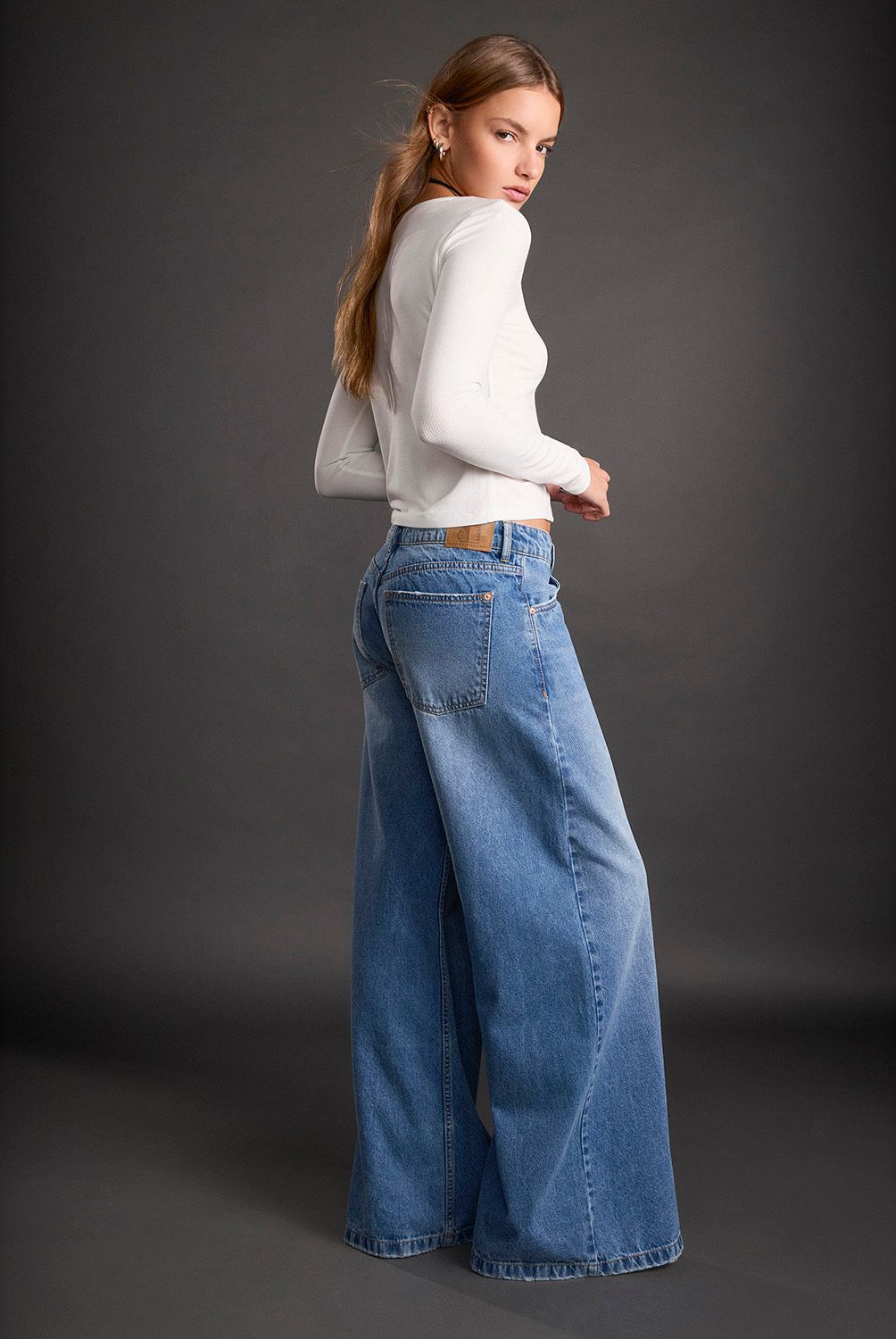 AMERICANINO - Jeans Wide Leg Tiro Bajo Mujer Americanino