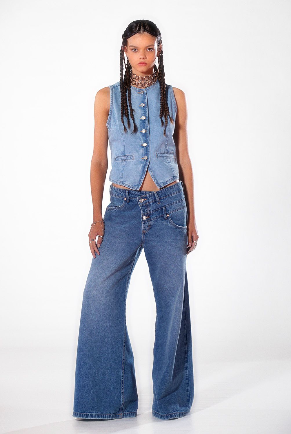 AMERICANINO - Jeans Wide Leg Mujer Americanino