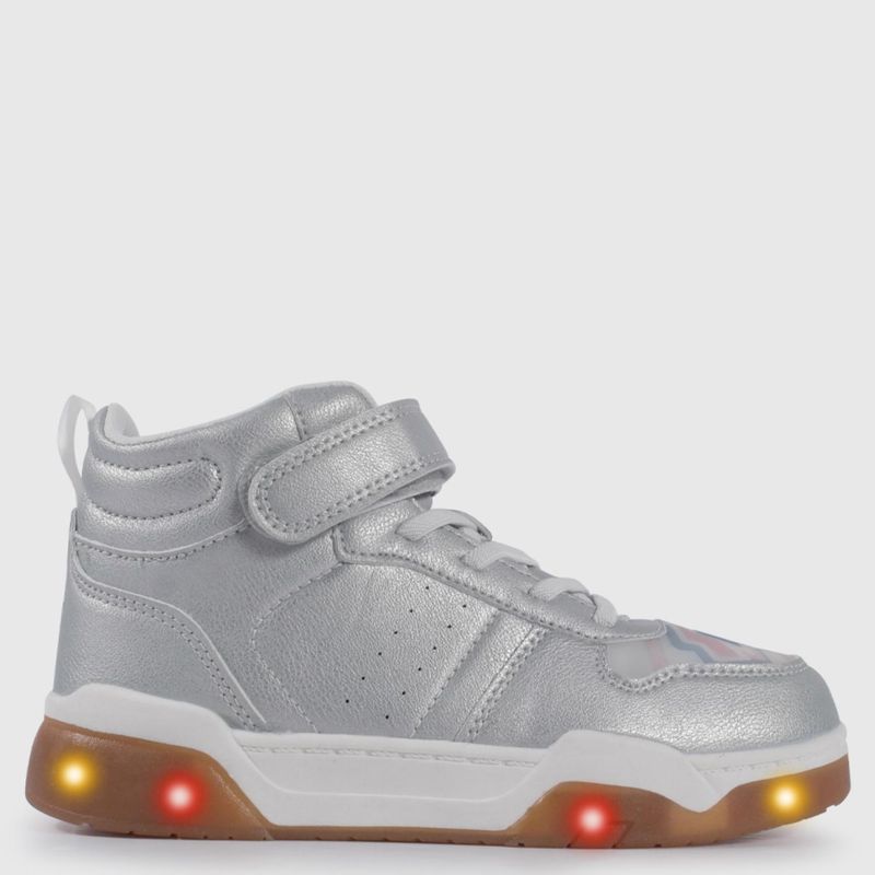 COLLOKY - Zapatilla Urbana Niña Con Luces Gris (28 a 33) Colloky