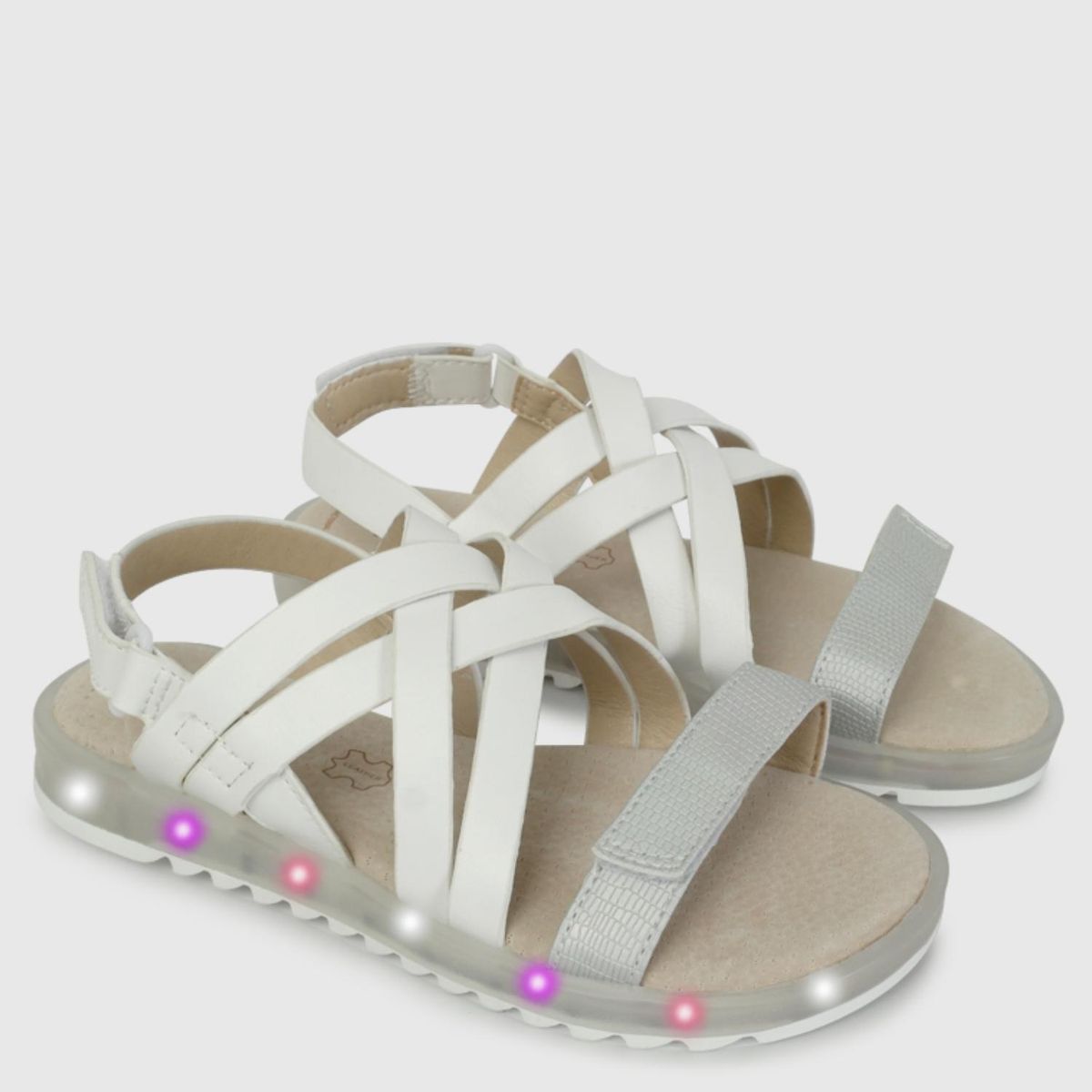 COLLOKY - Sandalia Niña Con Luces Blanco (28 a 33) Colloky