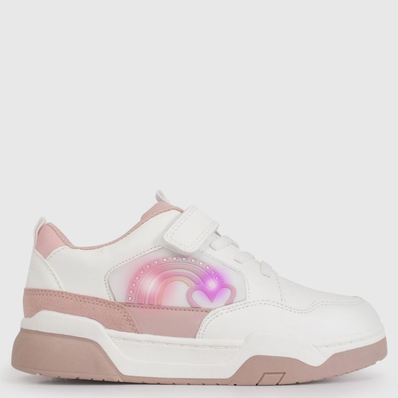 COLLOKY - Zapatilla Urbana Niña Con Luces Blanco (34 A 38) Colloky