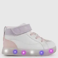 COLLOKY - Zapatilla Urbana Niña Con Luces Blanco (21 A 27)