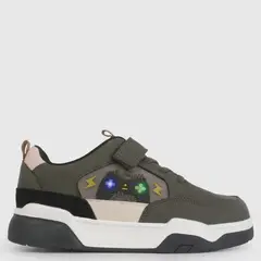 COLLOKY - Zapatilla Urbana Unisex Niño Con Luces Verde (34 A 38)