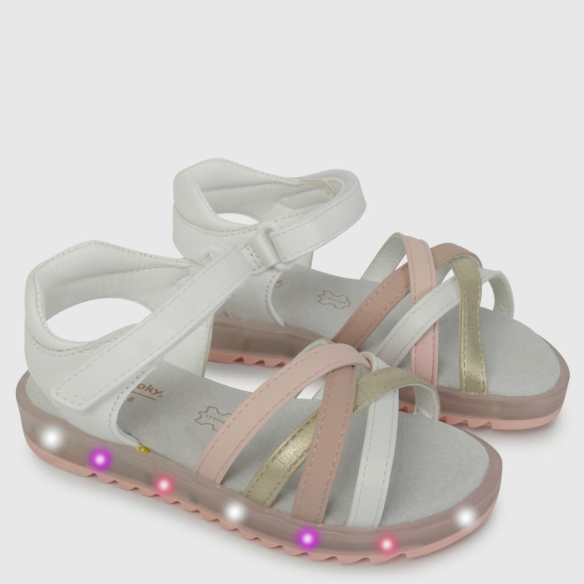 COLLOKY - Sandalia Niña Con Luces Blanco (21 a 27) Colloky