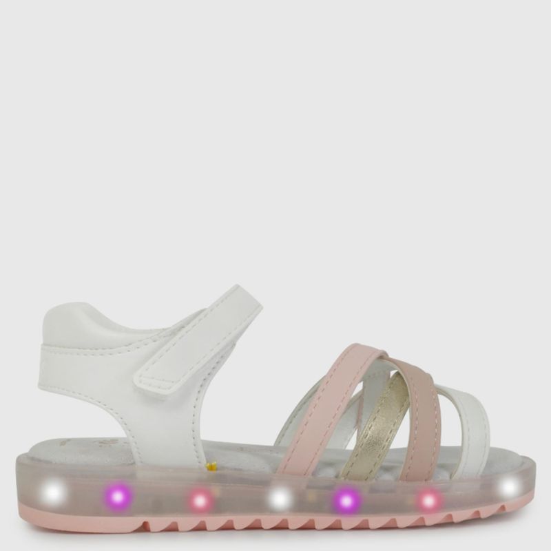 COLLOKY - Sandalia Niña Con Luces Blanco (21 a 27) Colloky