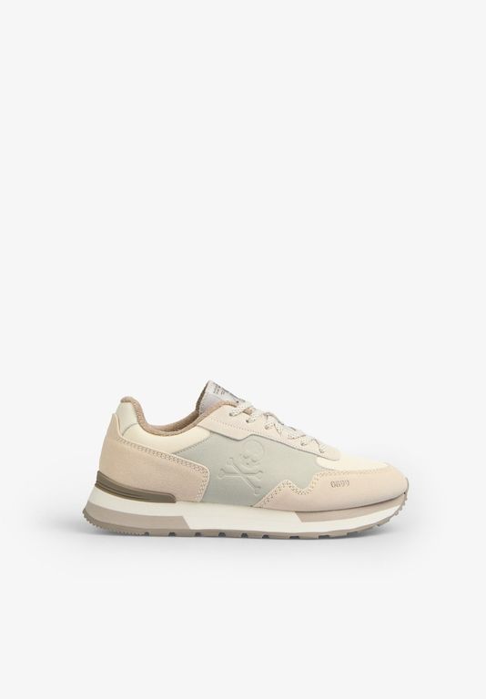 Zapatilla Urbana Hombre Cuero Beige