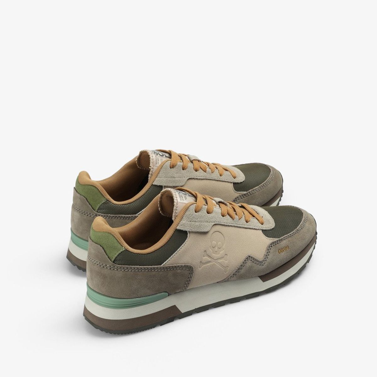 SCALPERS - Zapatilla Urbana Hombre Cuero Café Scalpers