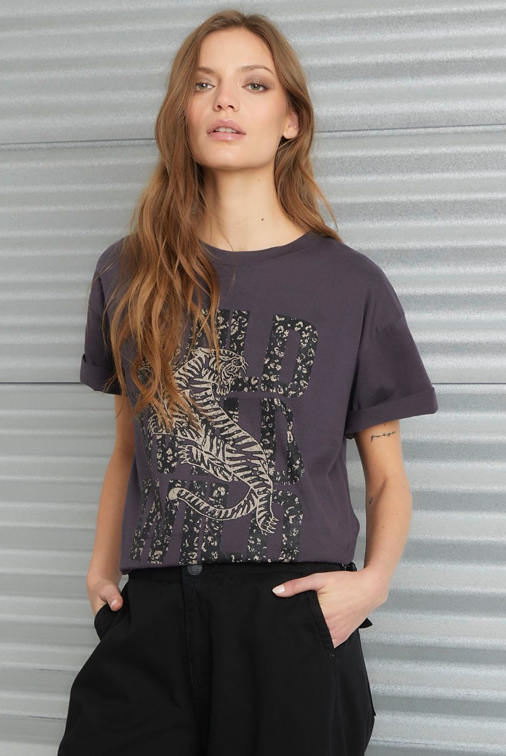 AMERICANINO - Polera Manga Corta Algodón Mujer Americanino