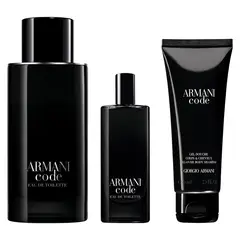 GIORGIO ARMANI - Set Perfume Hombre Armani Code Eau de Toilette 125ml + 15ml + Gel de ducha 75ml
