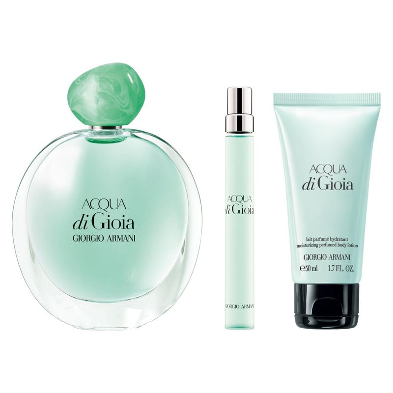 GIORGIO ARMANI - Set Perfume Mujer Acqua Di Gioia Eau de Parfum 100ml + 10ml + Loción Corporal 50ml Giorgio Armani