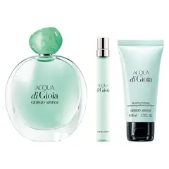 GIORGIO ARMANI - Set Perfume Mujer Acqua Di Gioia Eau de Parfum 100ml + 10ml + Loción Corporal 50ml