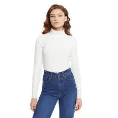 ESPRIT - Polera Manga Larga Algodón Mujer