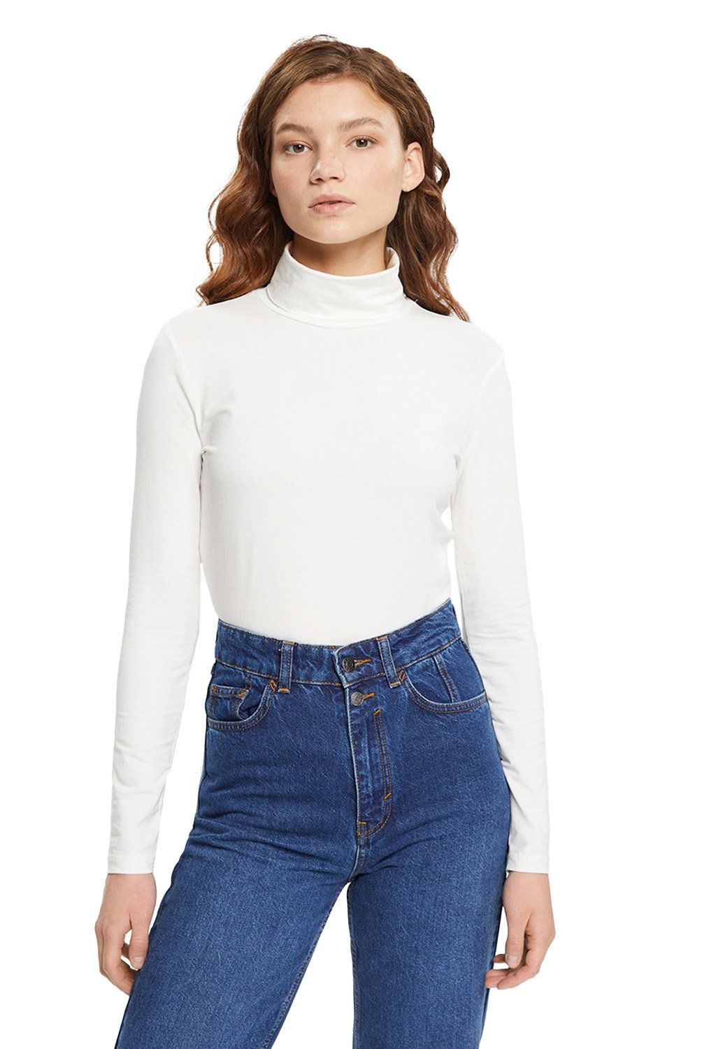 ESPRIT - Polera Manga Larga Algodón Mujer Esprit