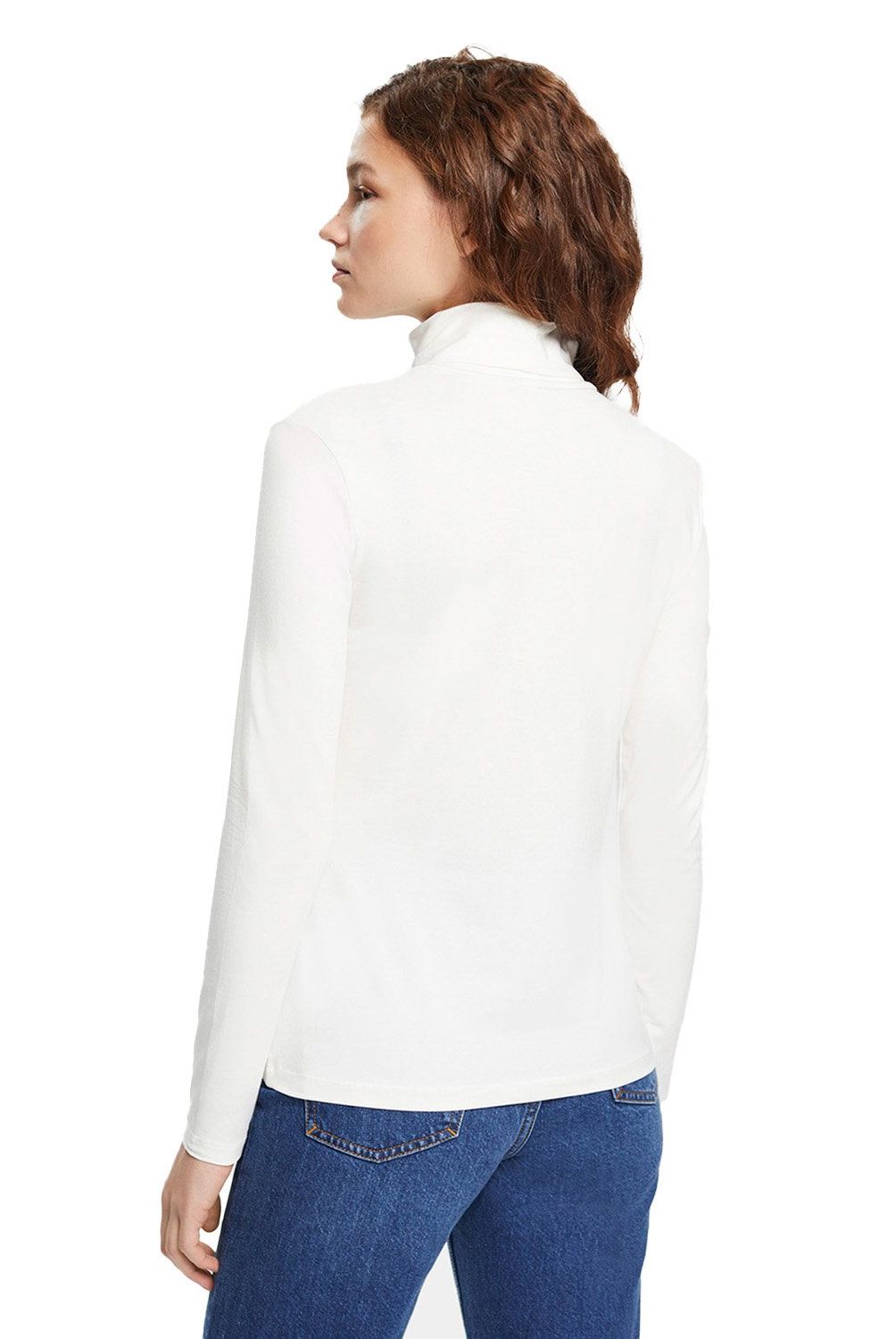 ESPRIT - Polera Manga Larga Algodón Mujer Esprit