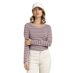 ESPRIT - Polera Manga Larga Algodón Mujer