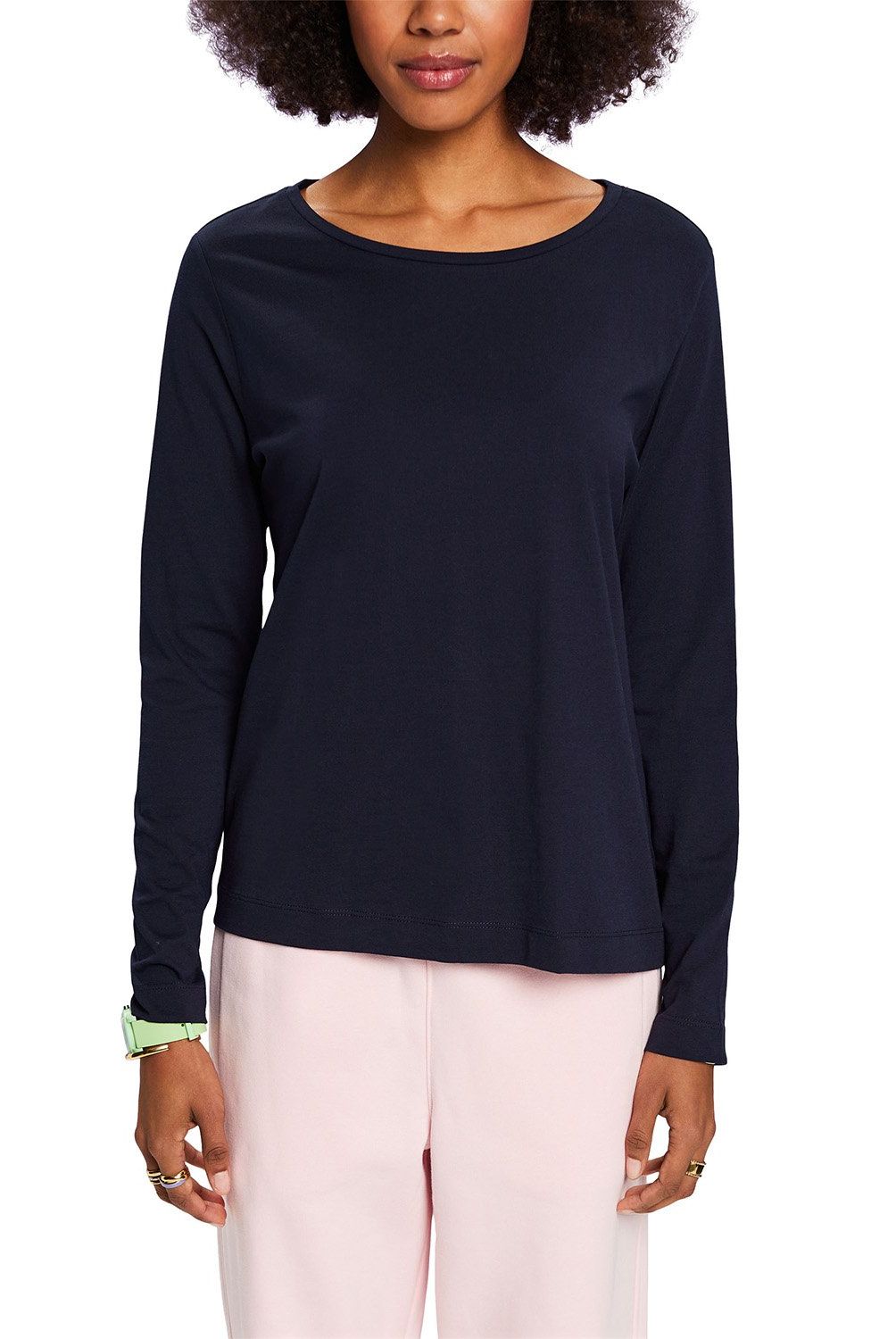 ESPRIT - Polera Manga Larga Algodón Mujer Esprit