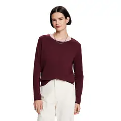 ESPRIT - Polera Manga Larga Algodón Mujer