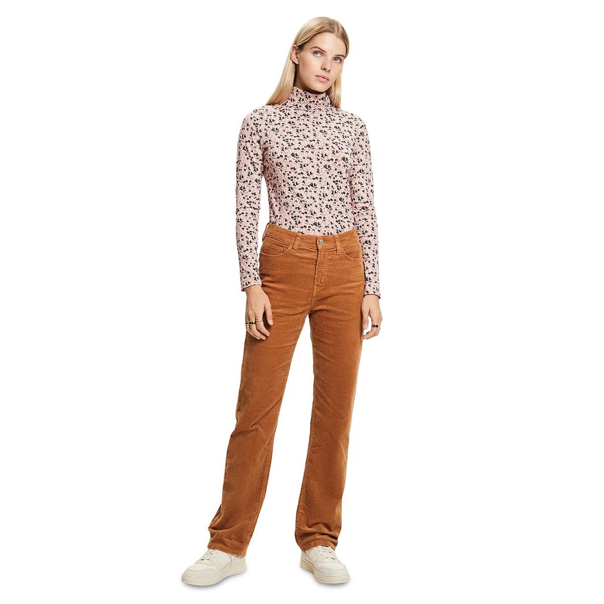 ESPRIT - Pantalón Recto Tiro Medio Mujer Esprit