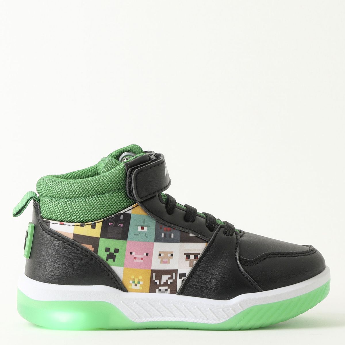 MINECRAFT - Zapatilla Urbana Niño Con Luces Negro (24 a 33) Minecraft