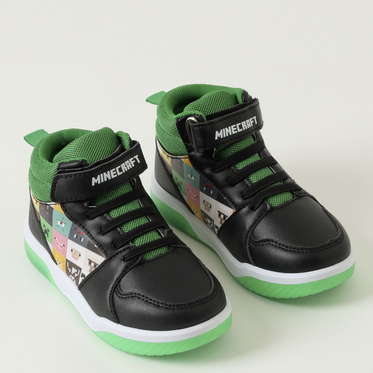 MINECRAFT - Zapatilla Urbana Niño Con Luces Negro (24 a 33) Minecraft