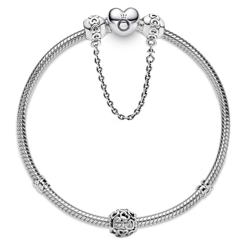 PANDORA - Gift Set Cds Y Charm Corazones Mujer Pandora