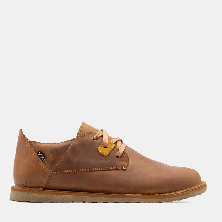 Pudu Low West Fargo Zapato Casual Hombre Cuero Café