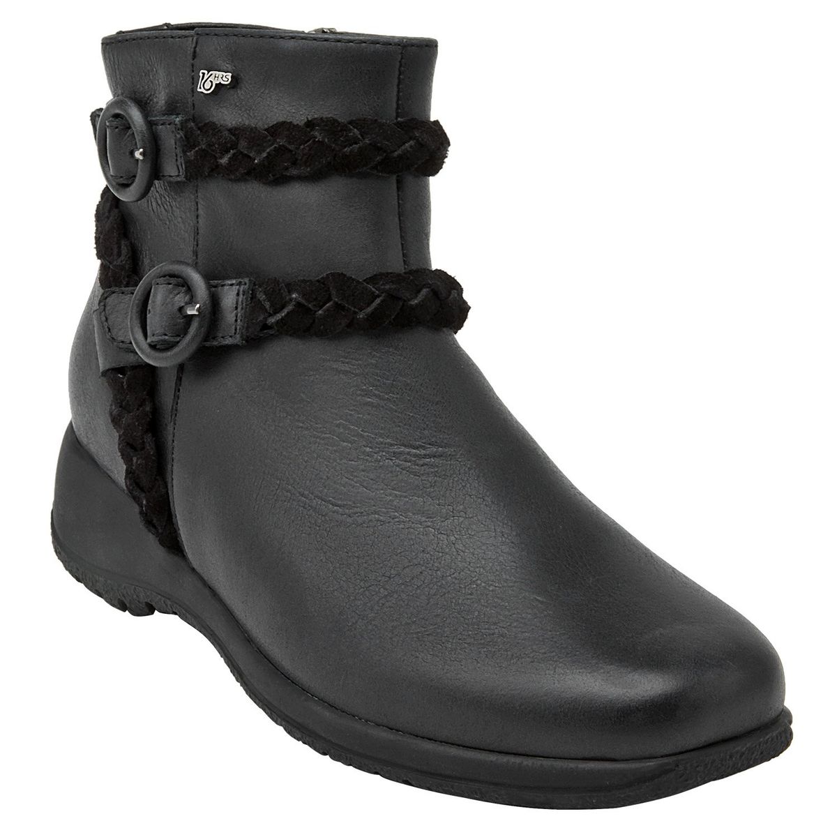 16 HRS - Botin Mujer Cuero Negro 16 Hrs