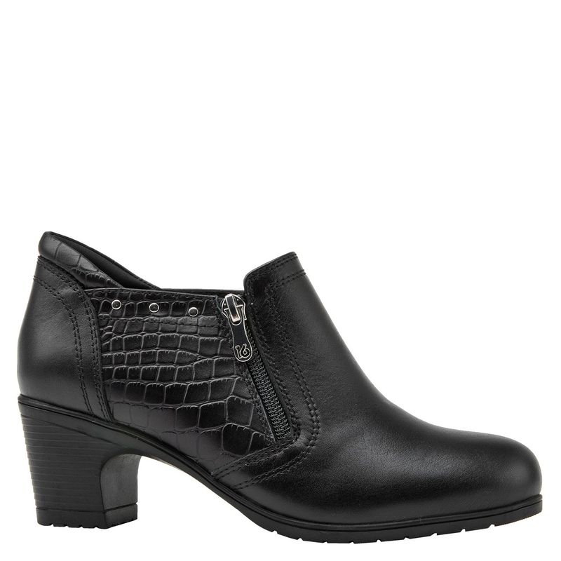 16 HRS - Botin Mujer Cuero Negro 16 Hrs