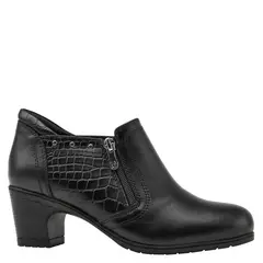 16 HRS - Botin Mujer Cuero Negro