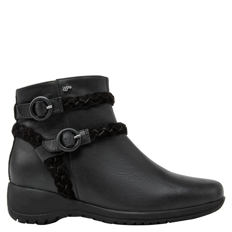 16 HRS - Botin Mujer Cuero Negro 16 Hrs