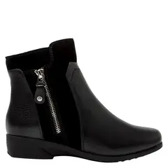 BRUNO ROSSI - Botin Mujer Cuero Negro