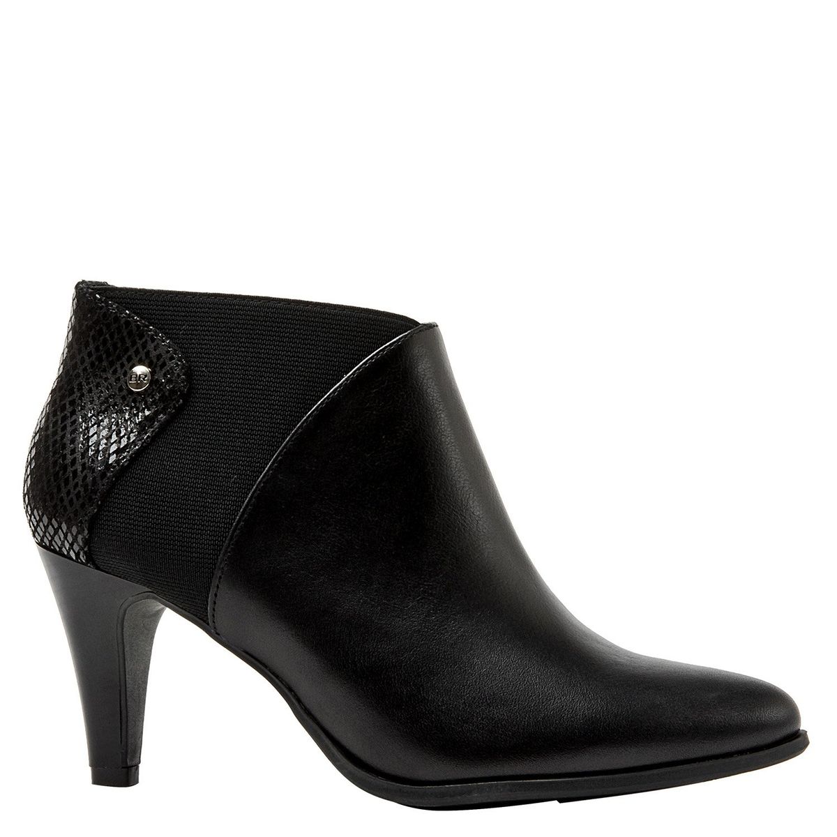 BRUNO ROSSI - Botin Mujer Cuero Negro Bruno Rossi