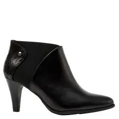 BRUNO ROSSI - Botin Mujer Cuero Negro